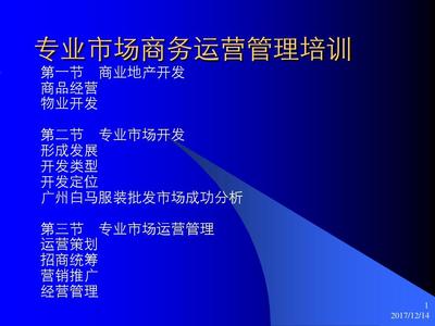 专业市场开发&middot;招商&middot;运营培训-资料库_培训课件_培训类